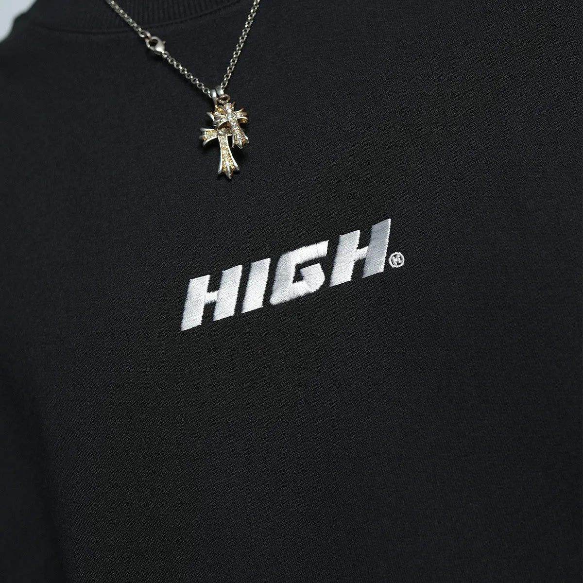 High Cultured Retro Chrome Logo Loose Tee - 1051