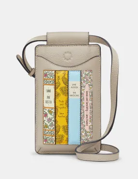 Jane Austen Bookworm Warm Grey Leather Phone Case