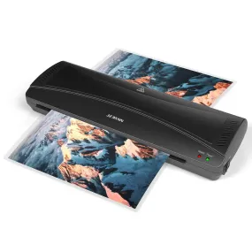 JZBRAIN Laminating Machine, A3 Laminator Machine, Quick Warm-up Hot & Cold Fast Lamination, 13 Inch Maximum Width (Black)