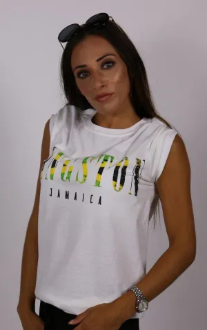 Kingston Jamaica Logo White T-Shirt