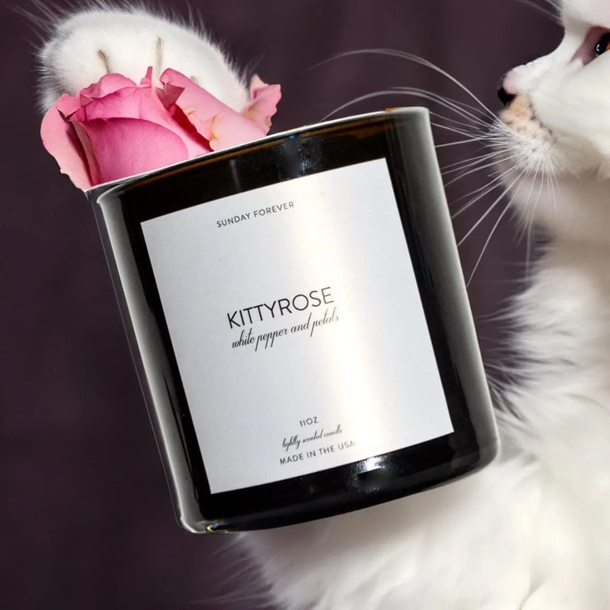 Kittyrose Luxury Candle with White Pepper and Rose