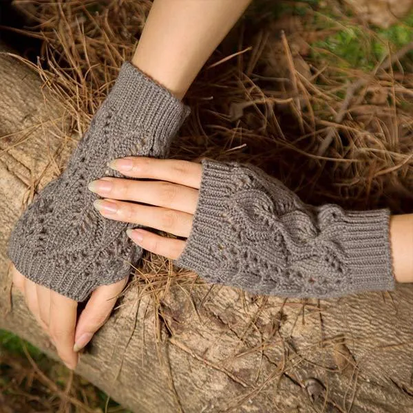 Knit Fingerless Warm Gloves 27436281C