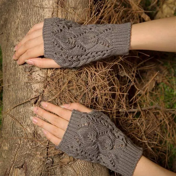 Knit Fingerless Warm Gloves 27436281C