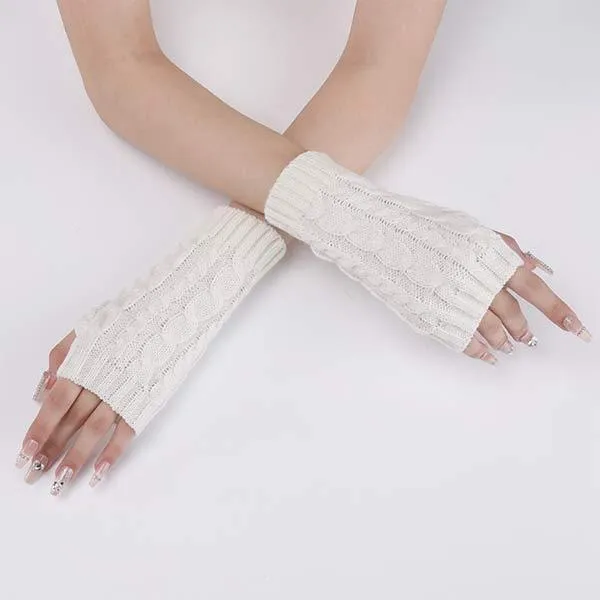 Knitted Warm Fingerless Wool Gloves 52122183C