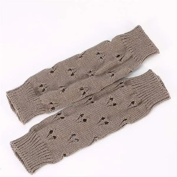 Knitted Wool Warm Open Toe Arm Sleeves 64027272C