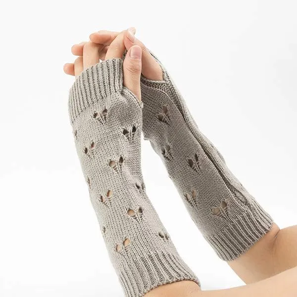 Knitted Wool Warm Open Toe Arm Sleeves 64027272C