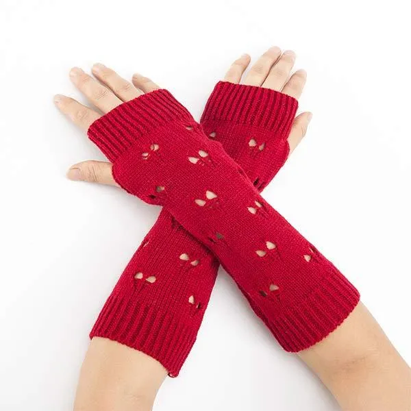 Knitted Wool Warm Open Toe Arm Sleeves 64027272C