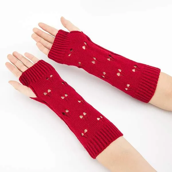 Knitted Wool Warm Open Toe Arm Sleeves 64027272C