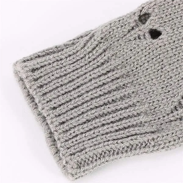 Knitted Wool Warm Open Toe Arm Sleeves 64027272C