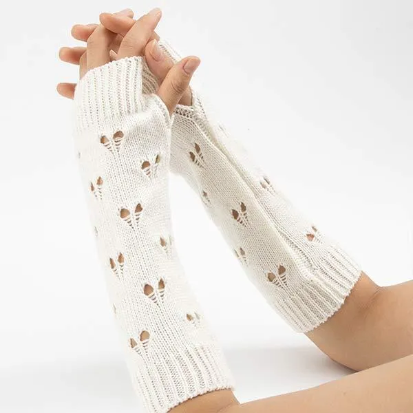 Knitted Wool Warm Open Toe Arm Sleeves 64027272C