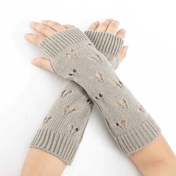 Knitted Wool Warm Open Toe Arm Sleeves 64027272C