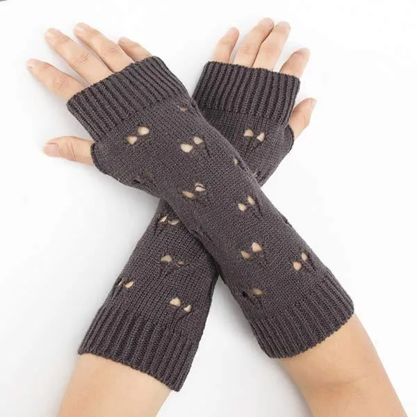 Knitted Wool Warm Open Toe Arm Sleeves 64027272C