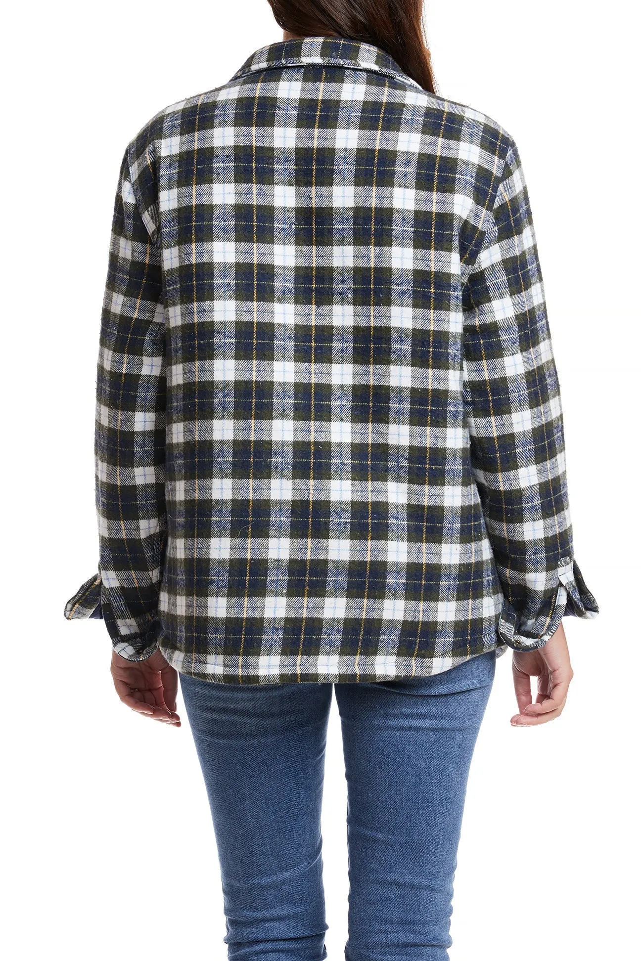 Ladies Shacket Nantucket Flannel Windowpane