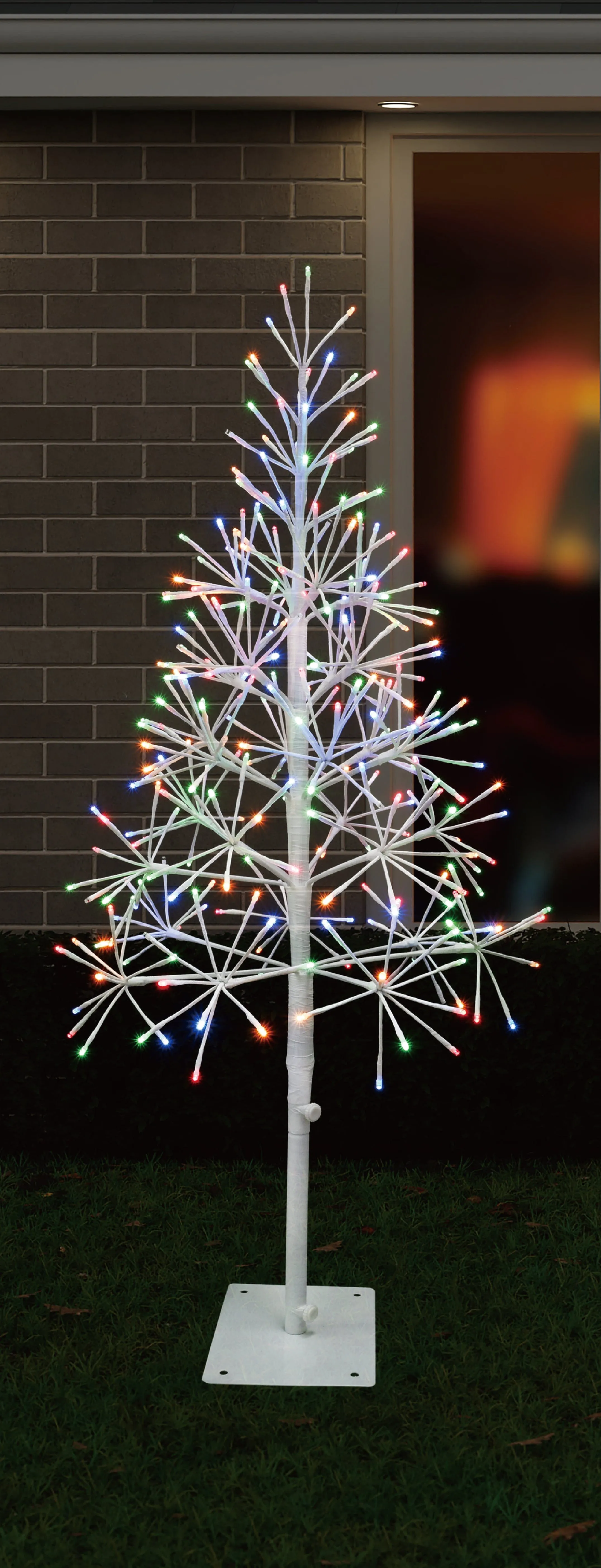 LED Multicolour & Warm White Twinkle Sparkle Tree (110cm)