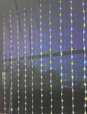 LED Warm and White Waterfall Curtain (2x2m)