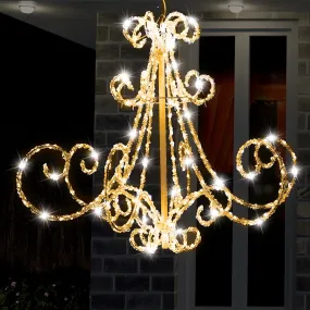 LED Warm with Cool Twinkling Acrylic Chandelier