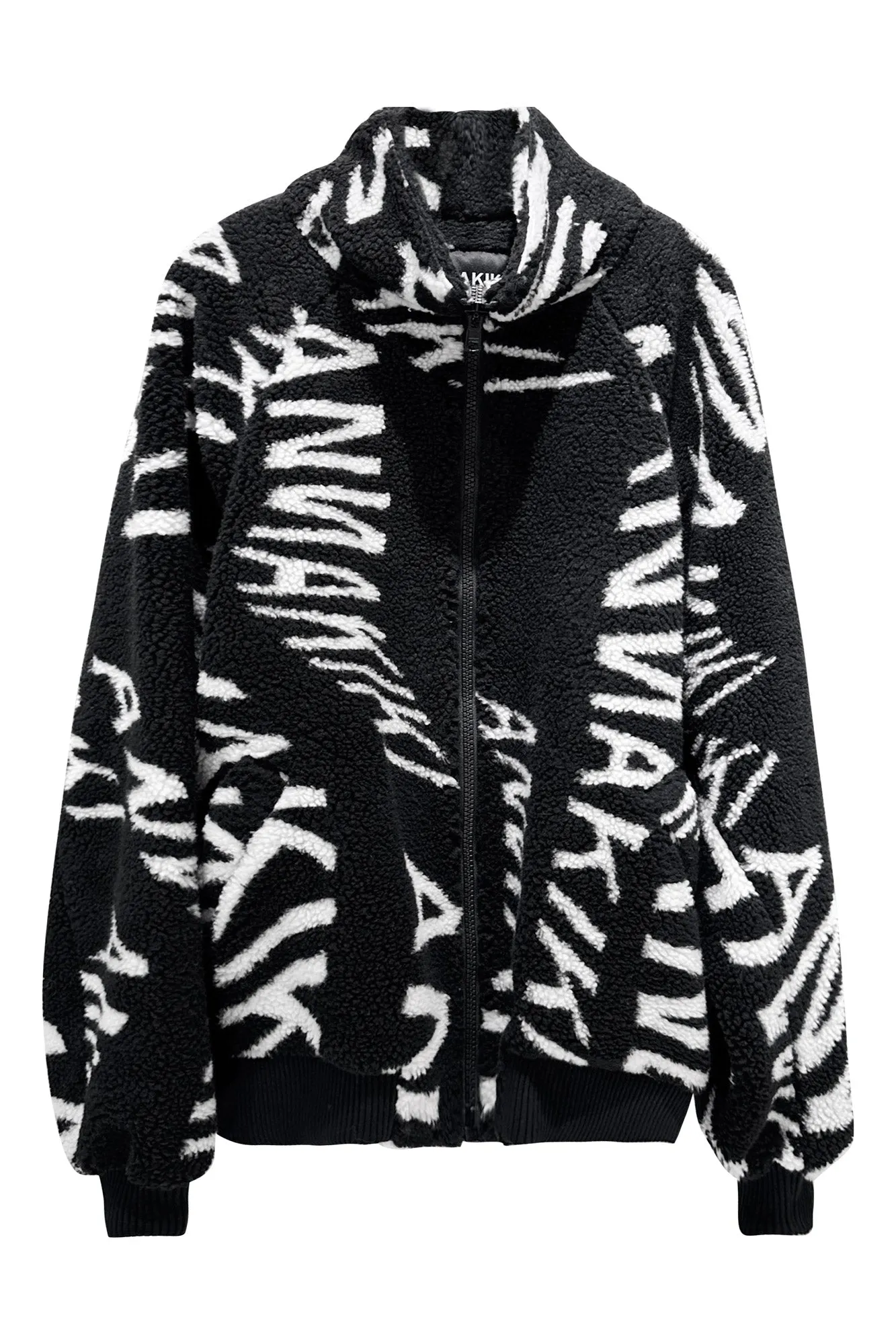 Logo jacquard loose coat