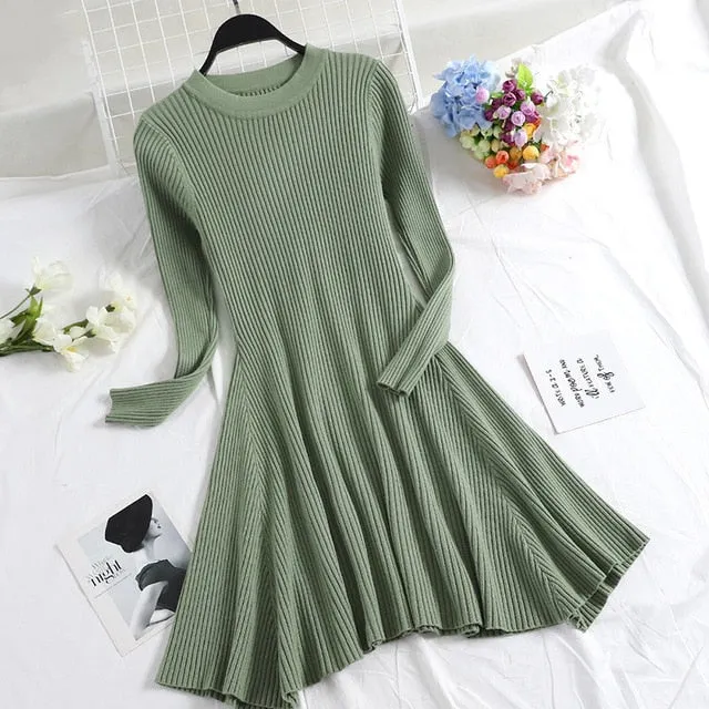 Long Sleeve Sweater Dress