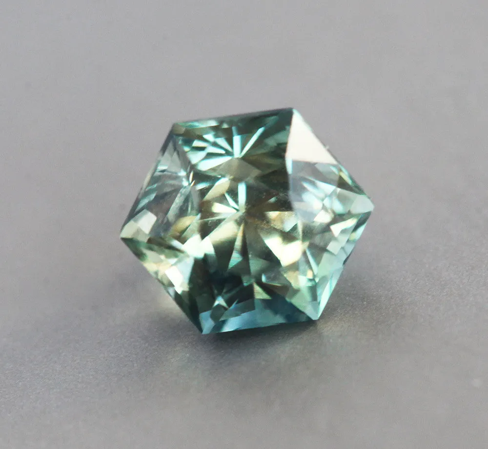 Loose 1.15 Ct Hexagon Teal Sapphire