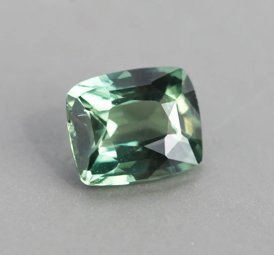 Loose 1.40 Ct Cushion Green Sapphire