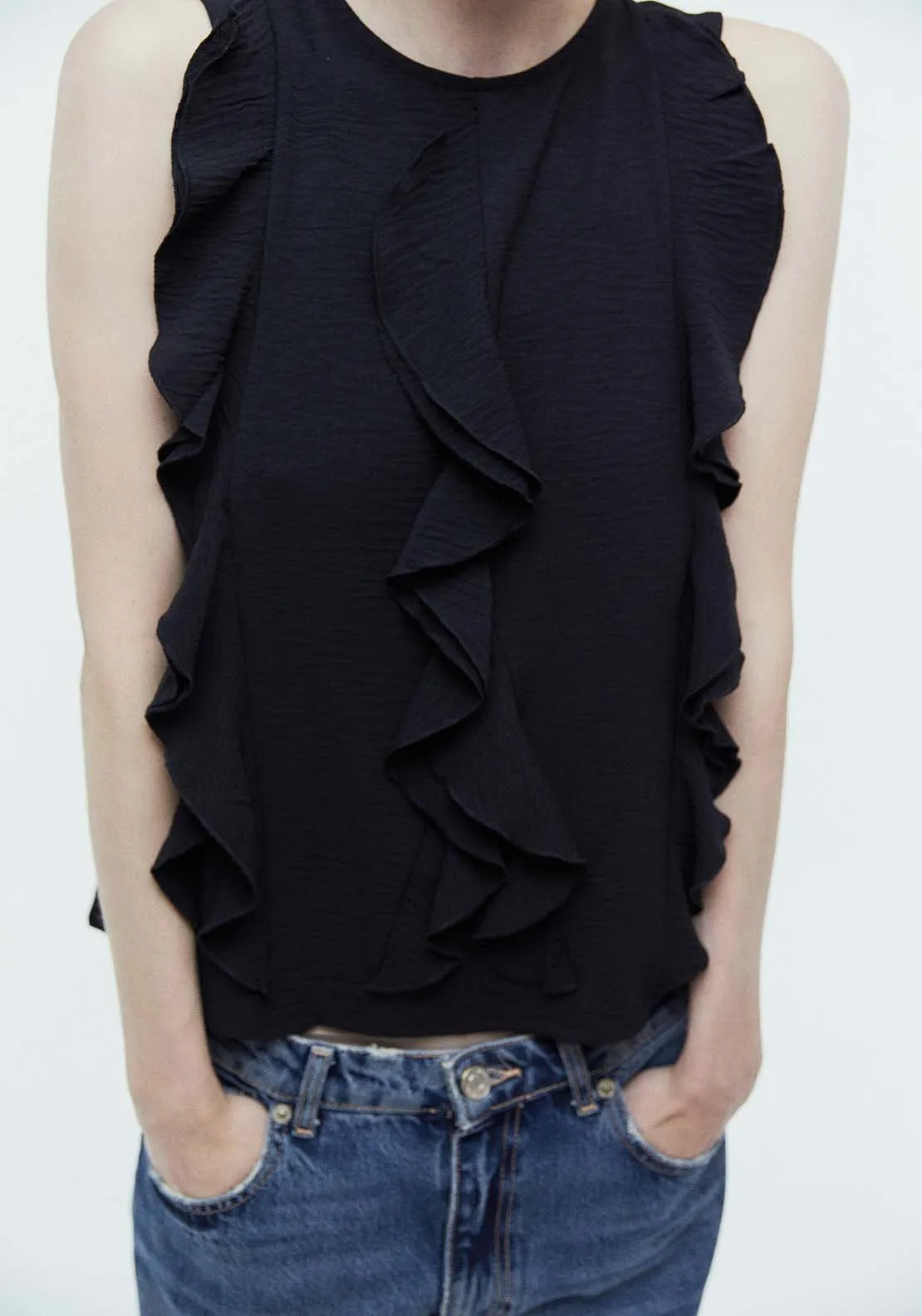 Loose-fit top - Black