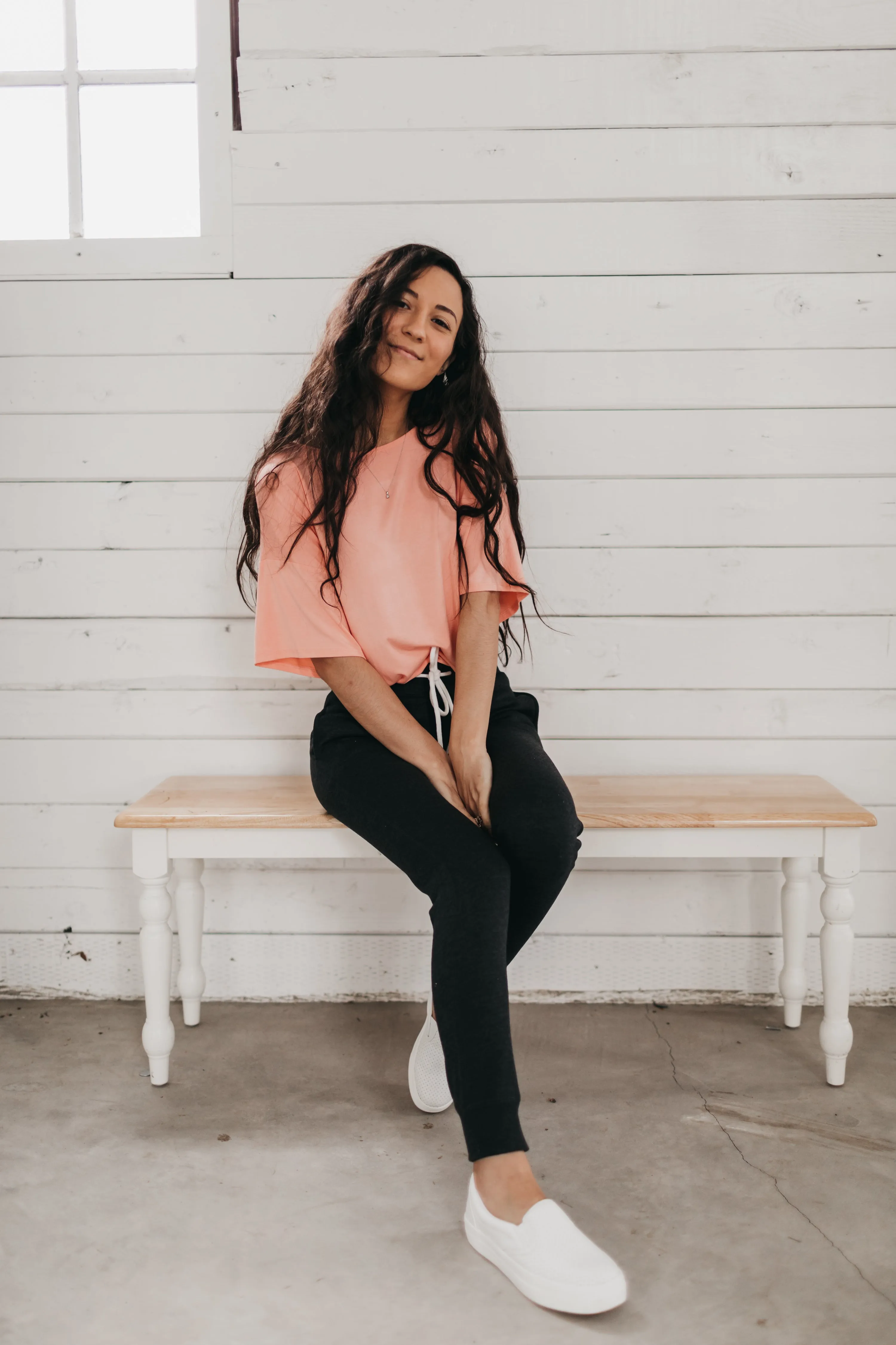 Lounge Loose Tee in Salmon