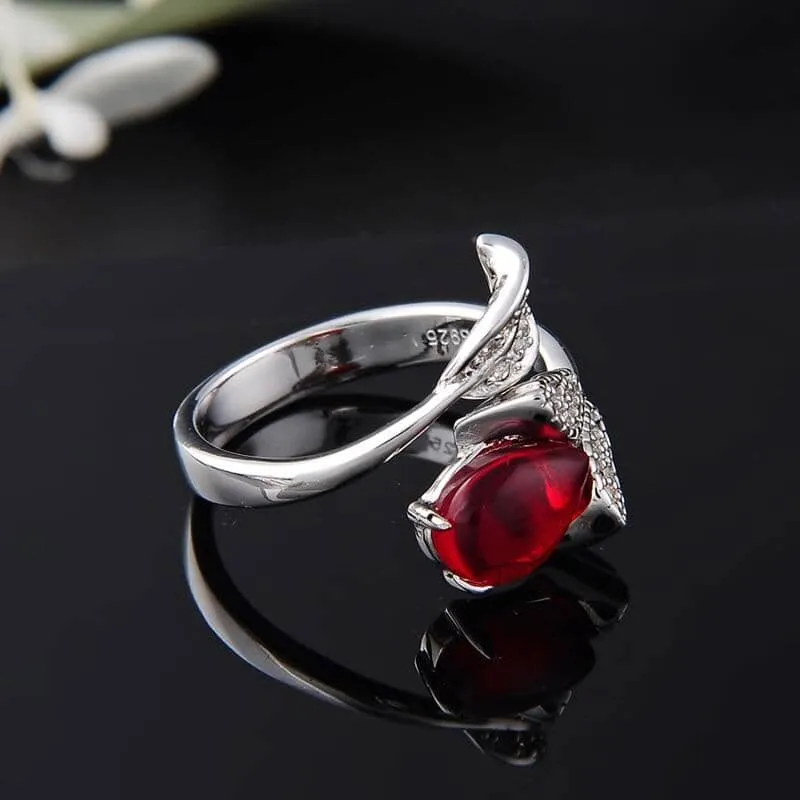 Luxury Ruby Ring - 925 Sterling Silver