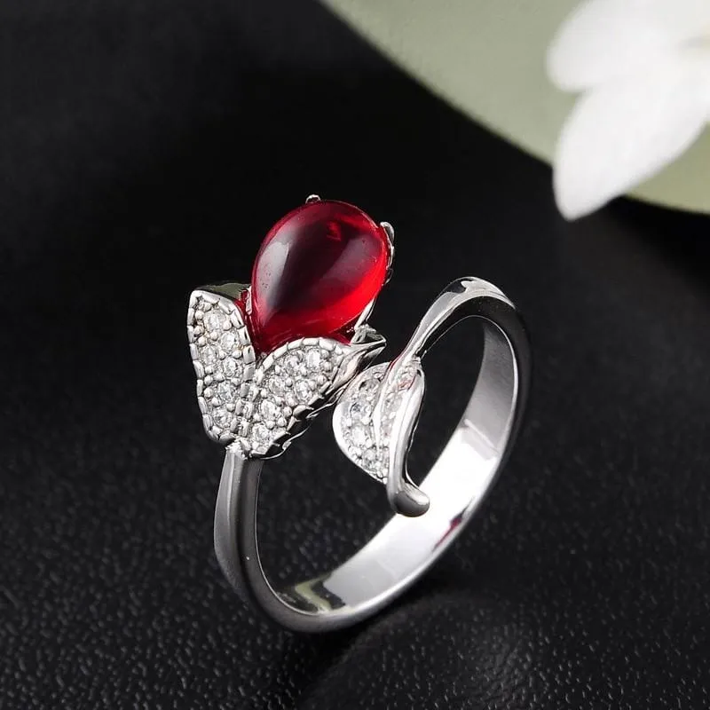 Luxury Ruby Ring - 925 Sterling Silver