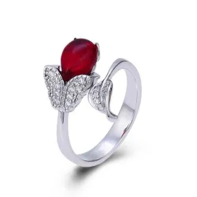 Luxury Ruby Ring - 925 Sterling Silver