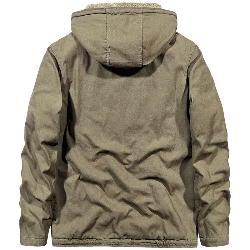 Men's Outdoor Loose Warm Hooded Jacket