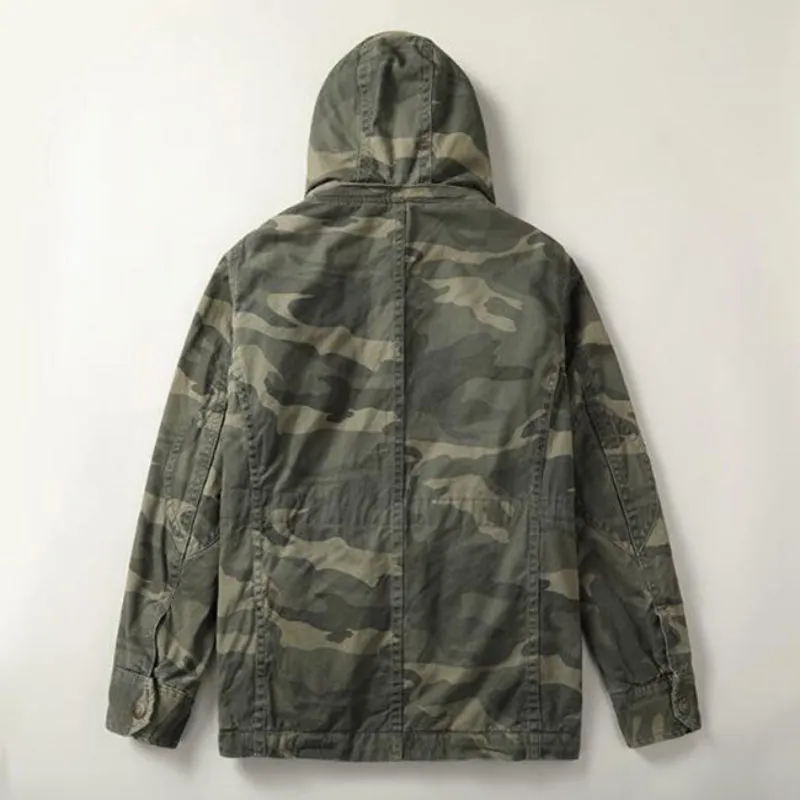 Military Thick Camo Pure Cotton Warm Parkas Men Jacket