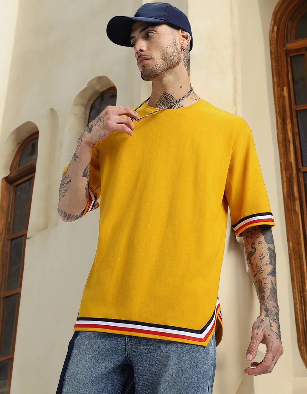 Mustard Tape Oversized Tshirt