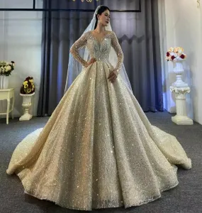 Sure! The optimized title for this e-commerce product could be Exquisite New Full Beaded Luxury Wedding Gown.