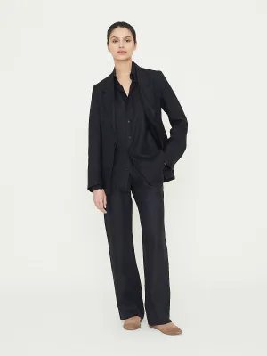 No. 206 Solbiati Fine Linen Jacket in Black