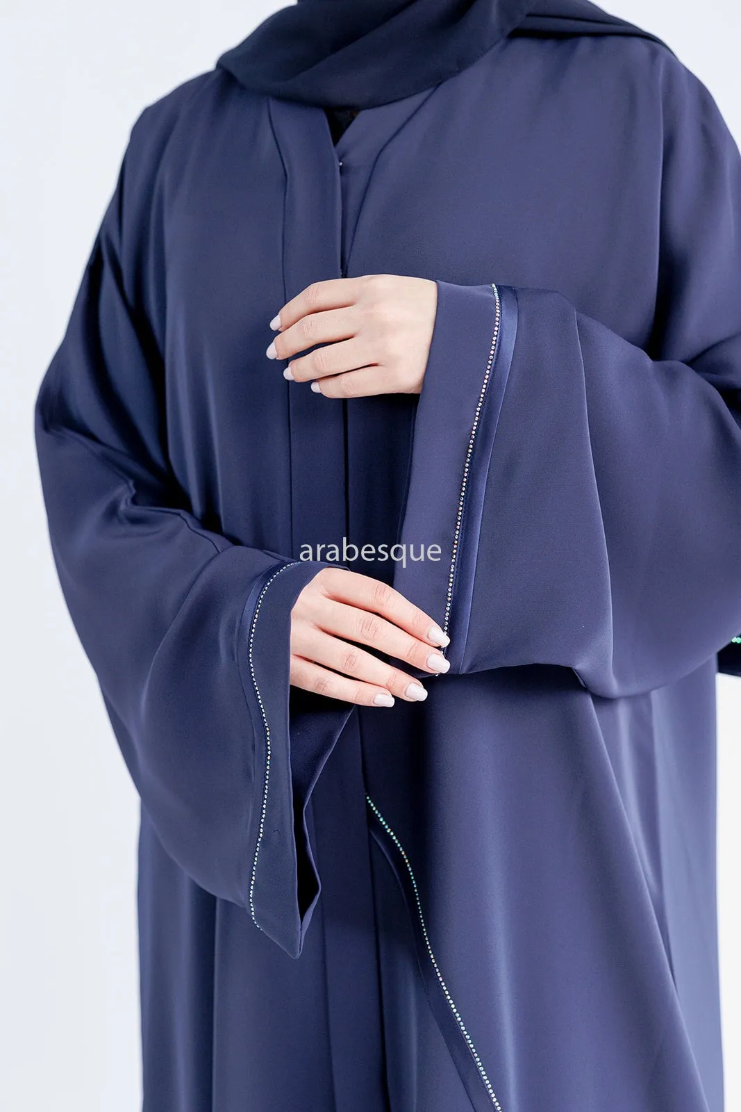 Noor Navy Luxury Nida Abaya