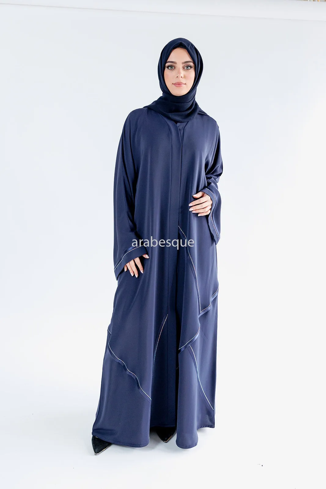 Noor Navy Luxury Nida Abaya