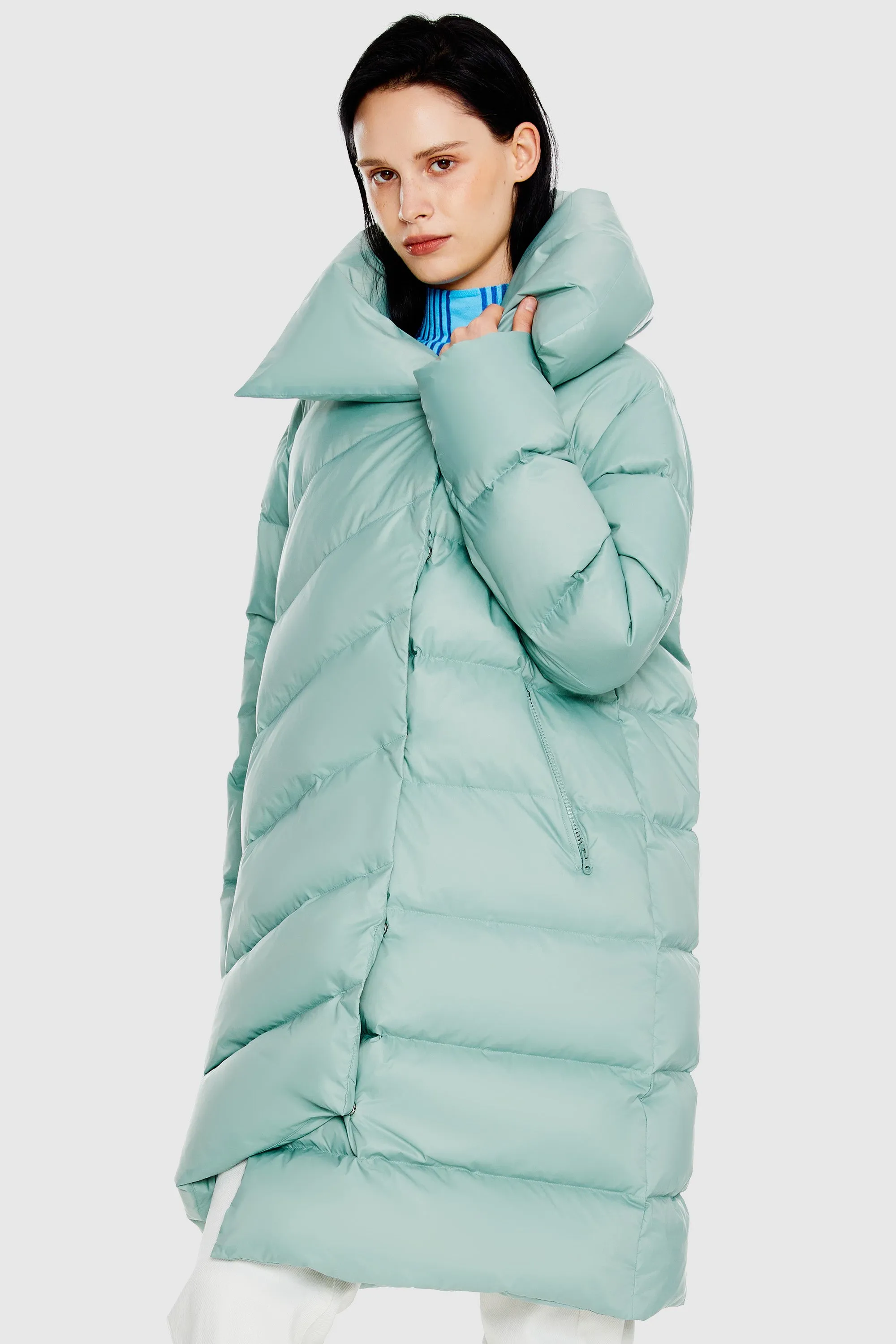 Oversized Collar Puffer Jacket