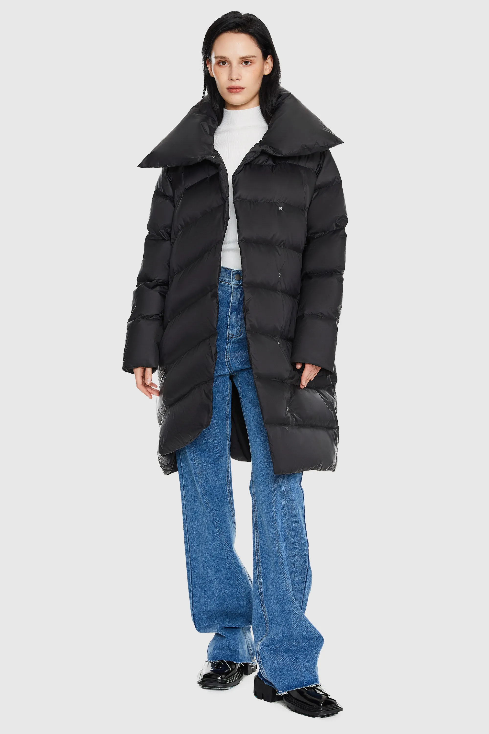 Oversized Collar Puffer Jacket