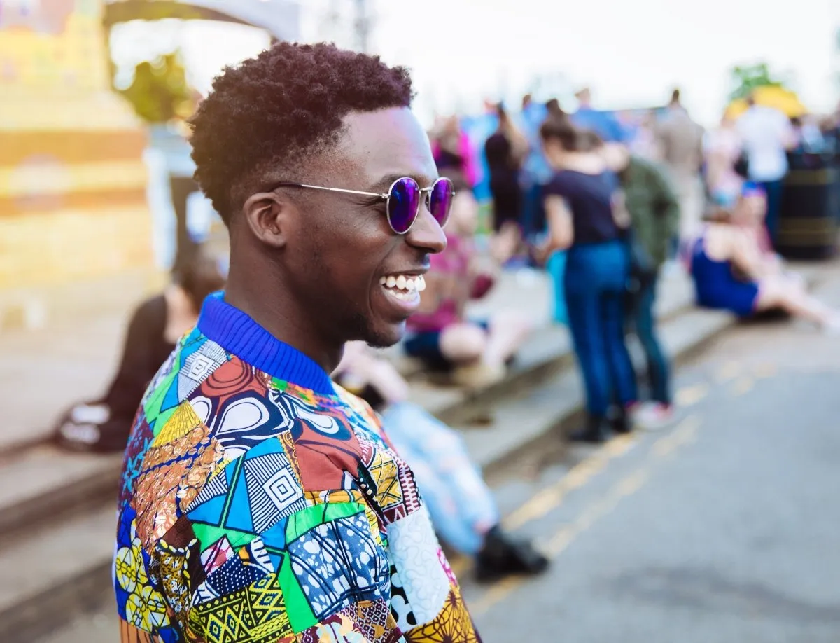 Festival-Inspired Patchwork Bomber Jacket