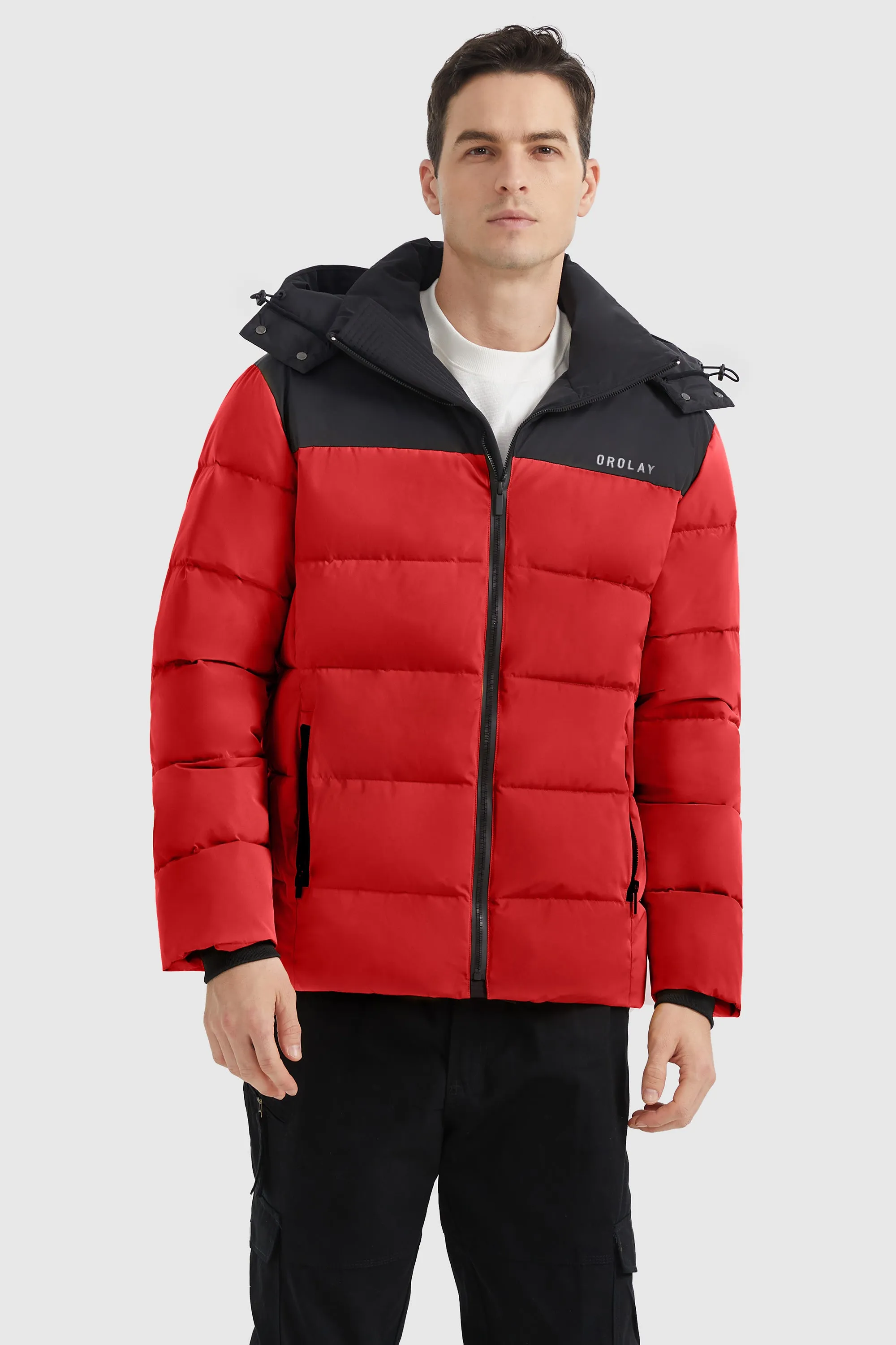 Puffer Warm Jacket Winter Full-Zip Windproof Coat