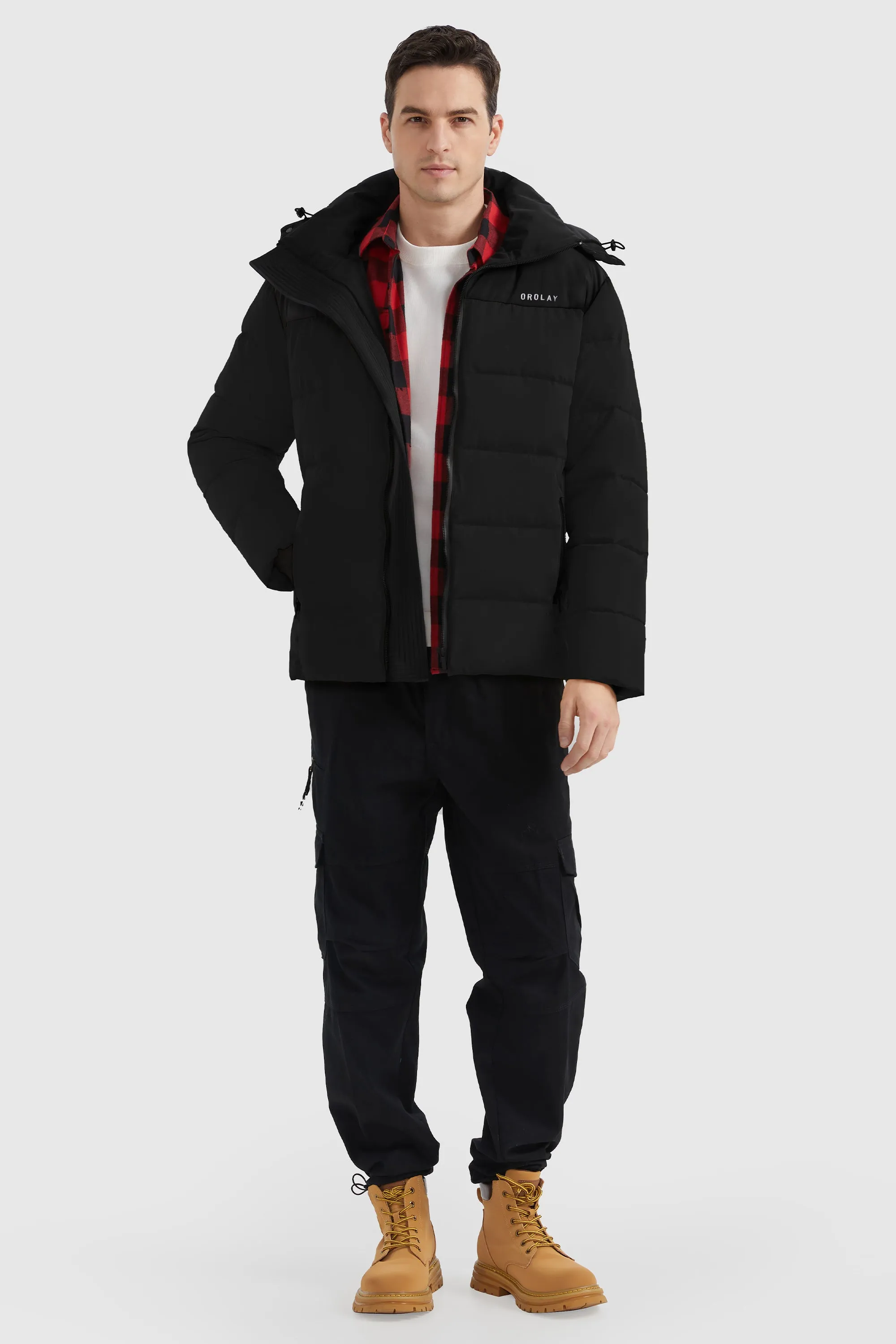 Puffer Warm Jacket Winter Full-Zip Windproof Coat