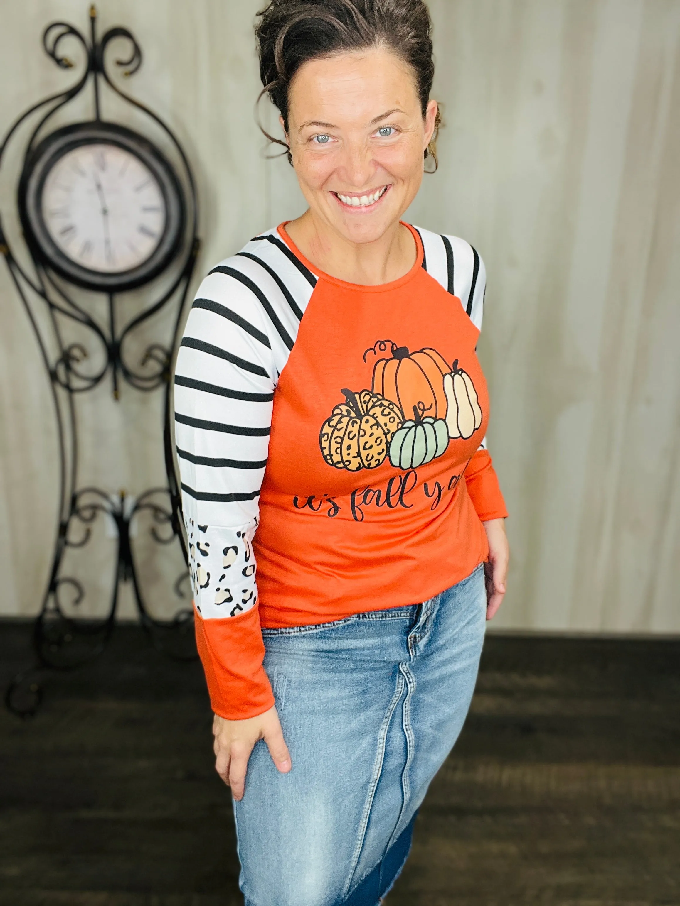 "It's Fall Y'all" Pumpkin Top