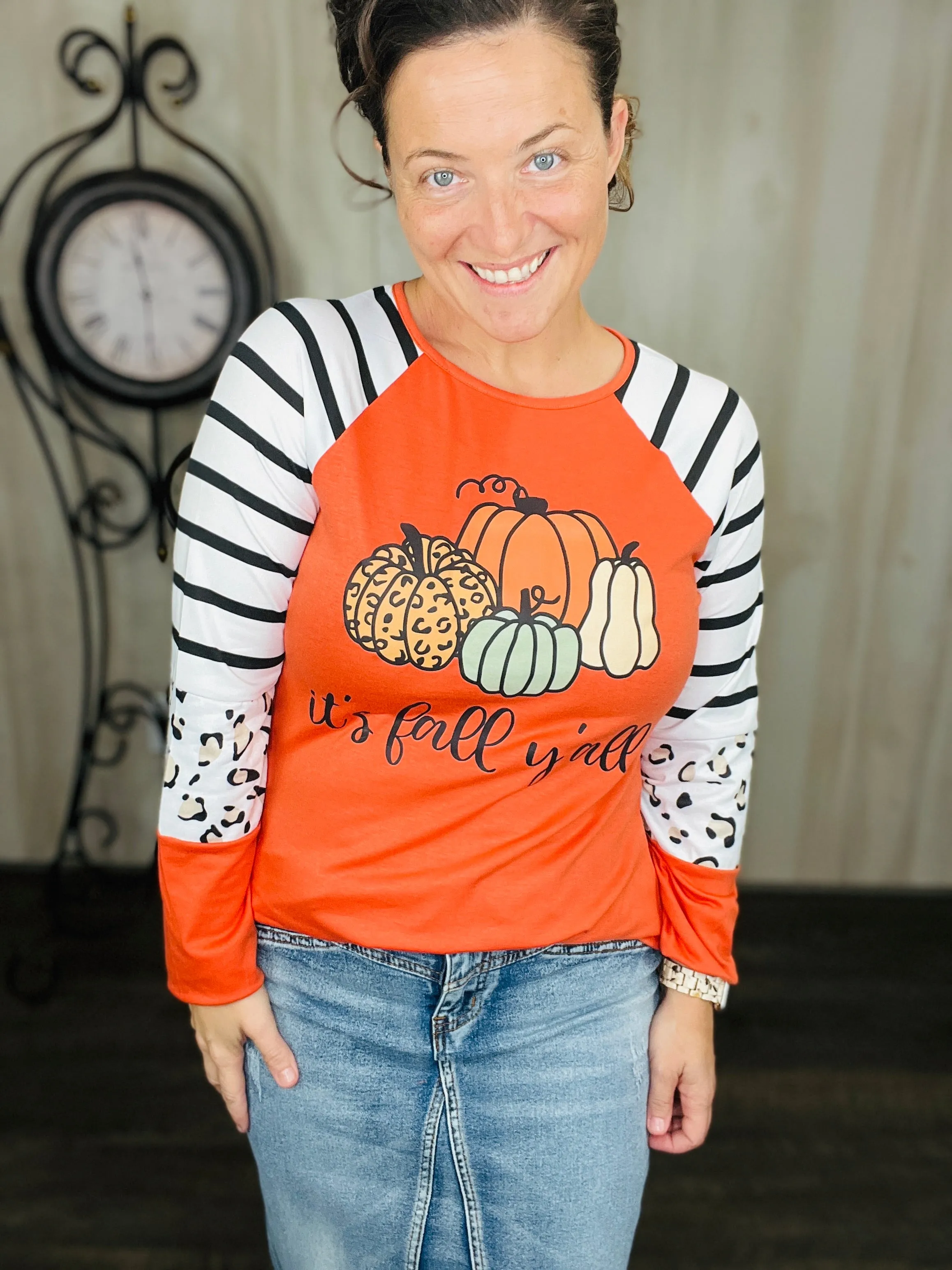 "It's Fall Y'all" Pumpkin Top