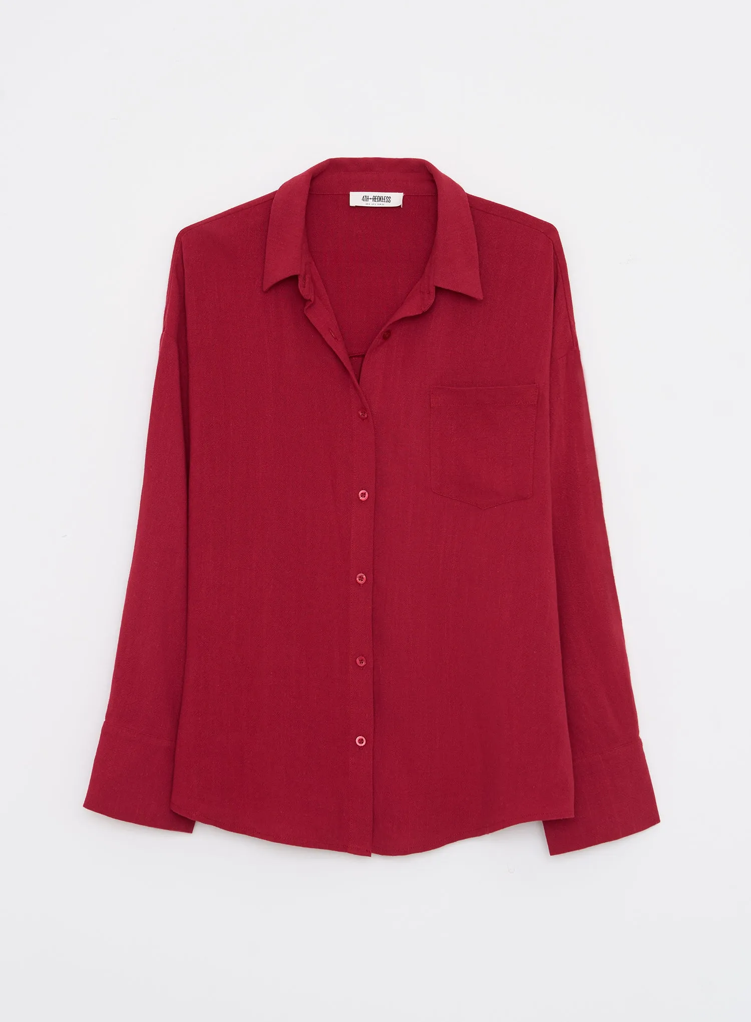 Red Oversized Shirt- Barron