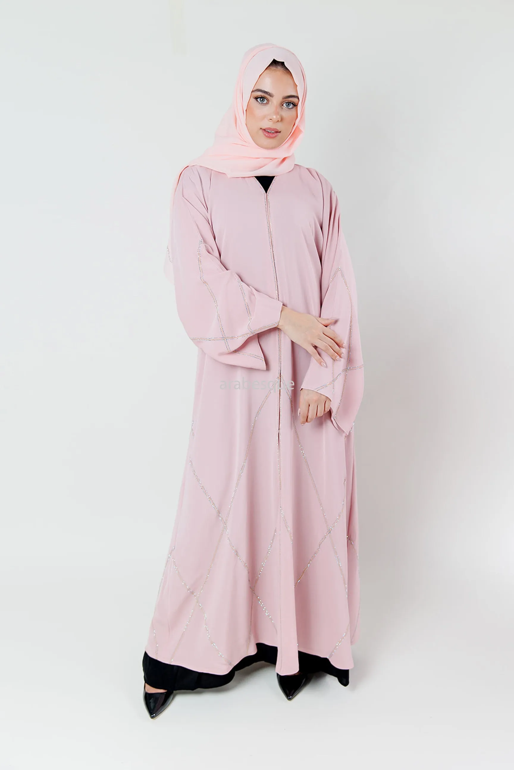 Remy Pink Luxury Nida Abaya