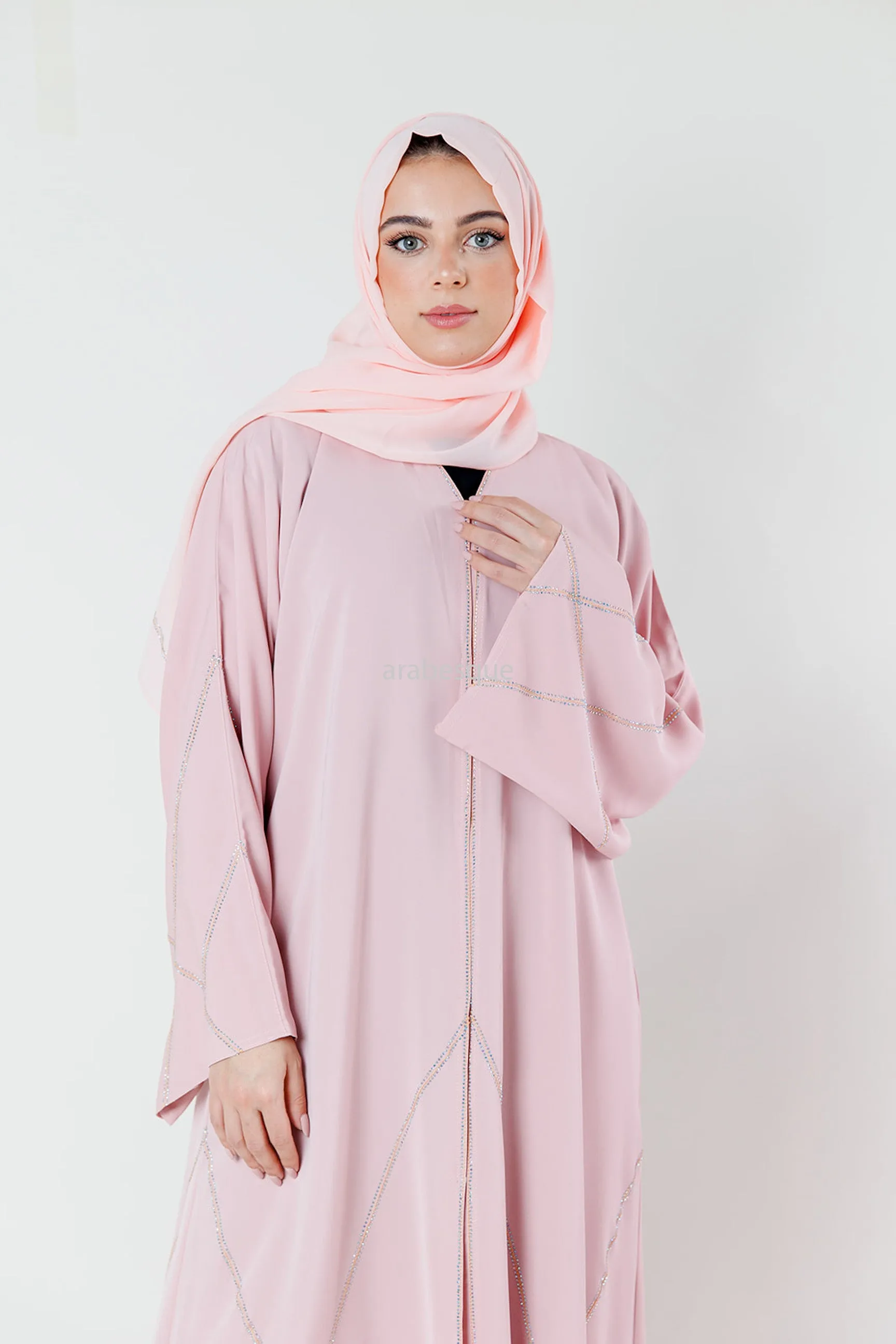 Remy Pink Luxury Nida Abaya