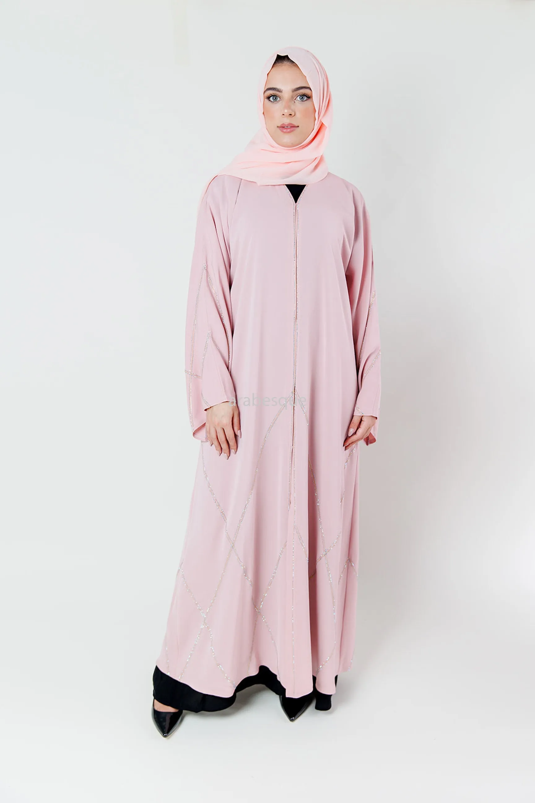 Remy Pink Luxury Nida Abaya