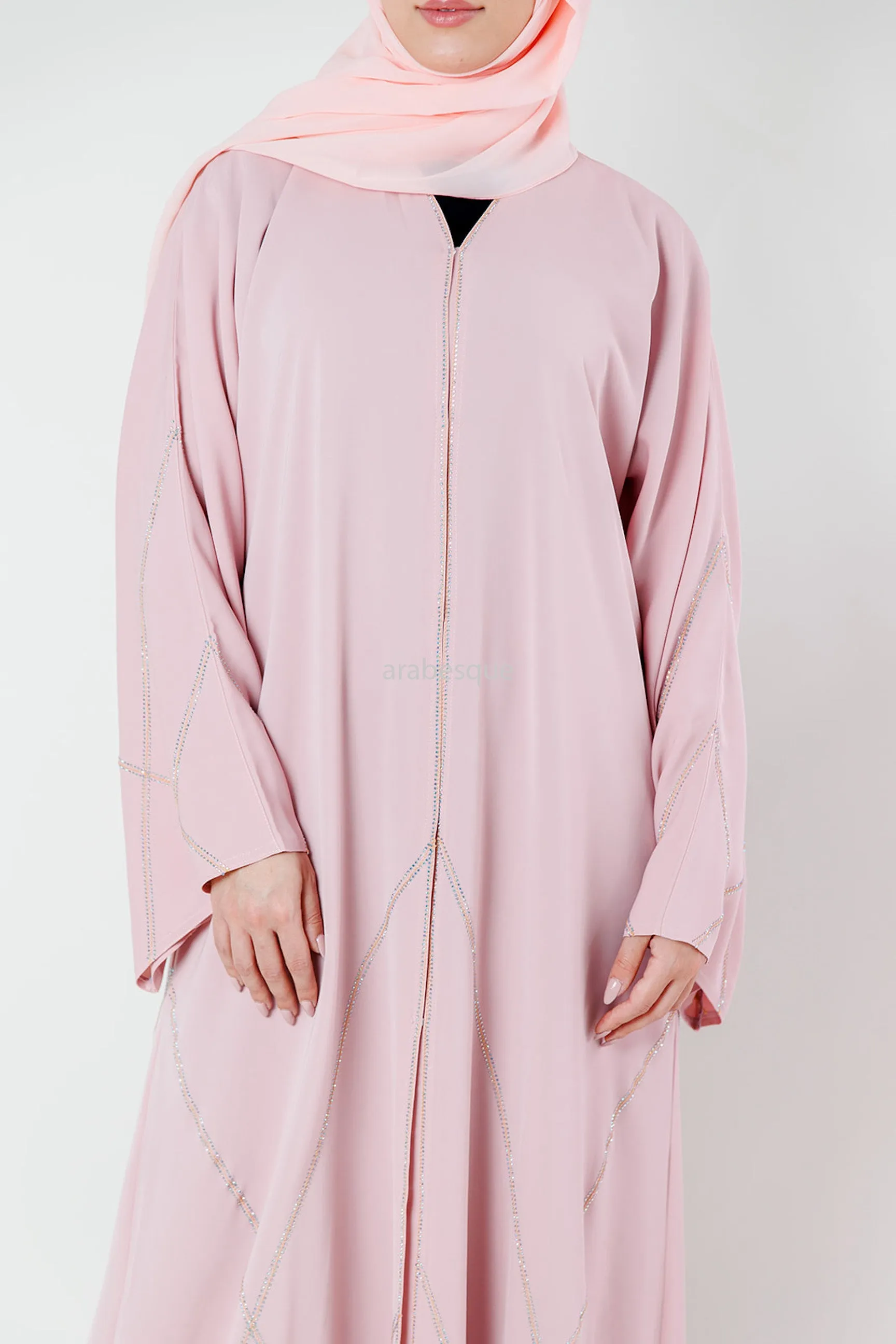 Remy Pink Luxury Nida Abaya