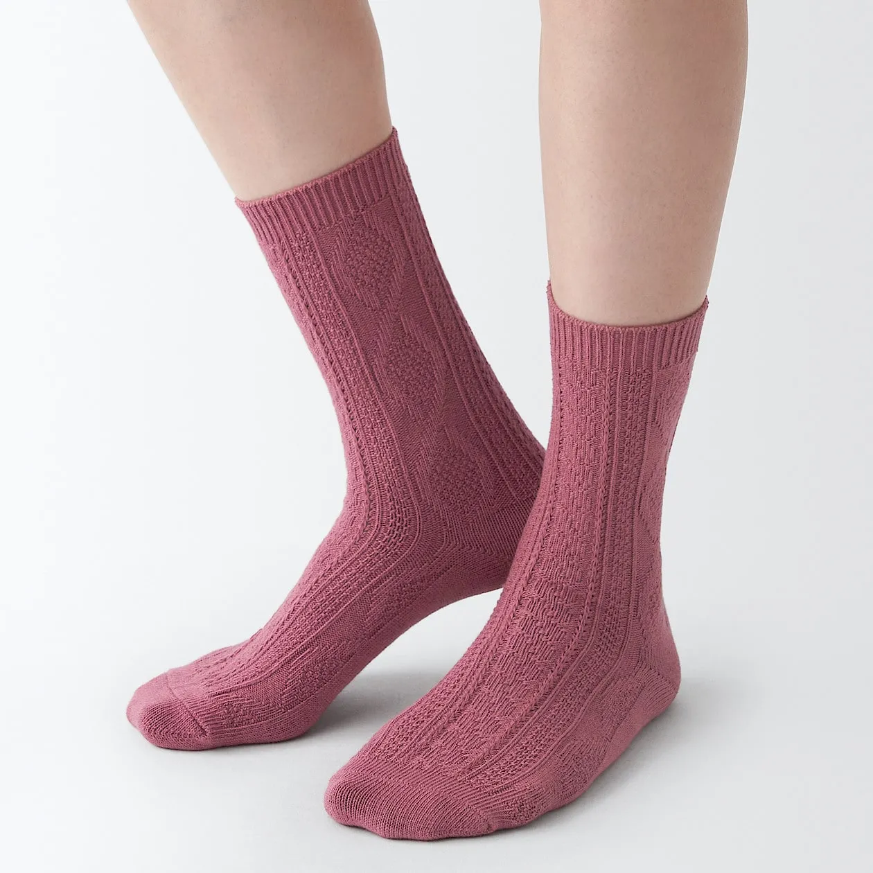 Right Angle Loose Top Knit Pattern Socks