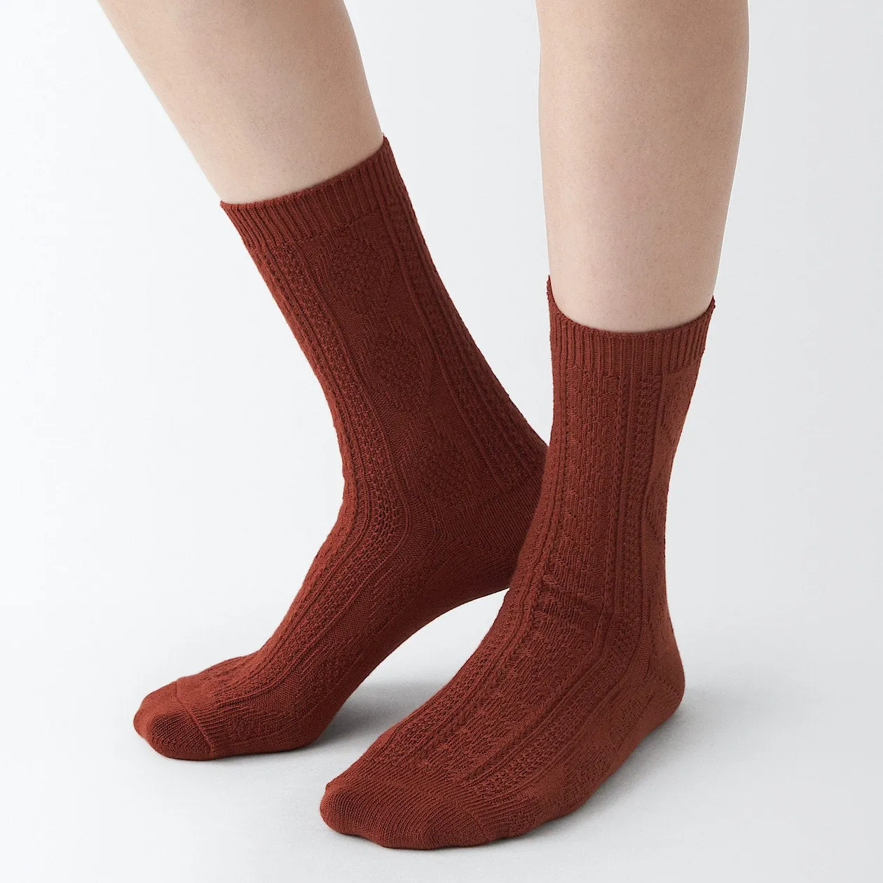 Right Angle Loose Top Knit Pattern Socks